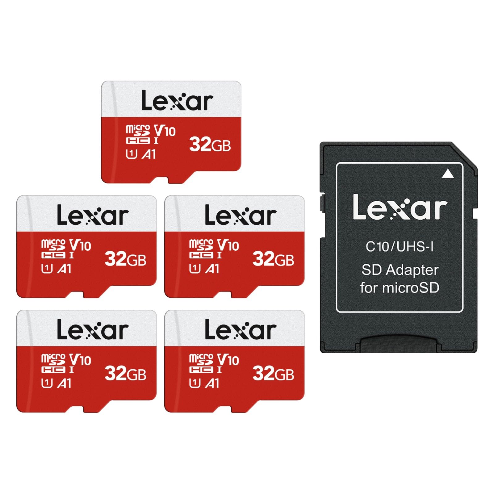 Amazon.com: Lexar E-Series 32GB Micro SD Card 5 Pack, microSDHC